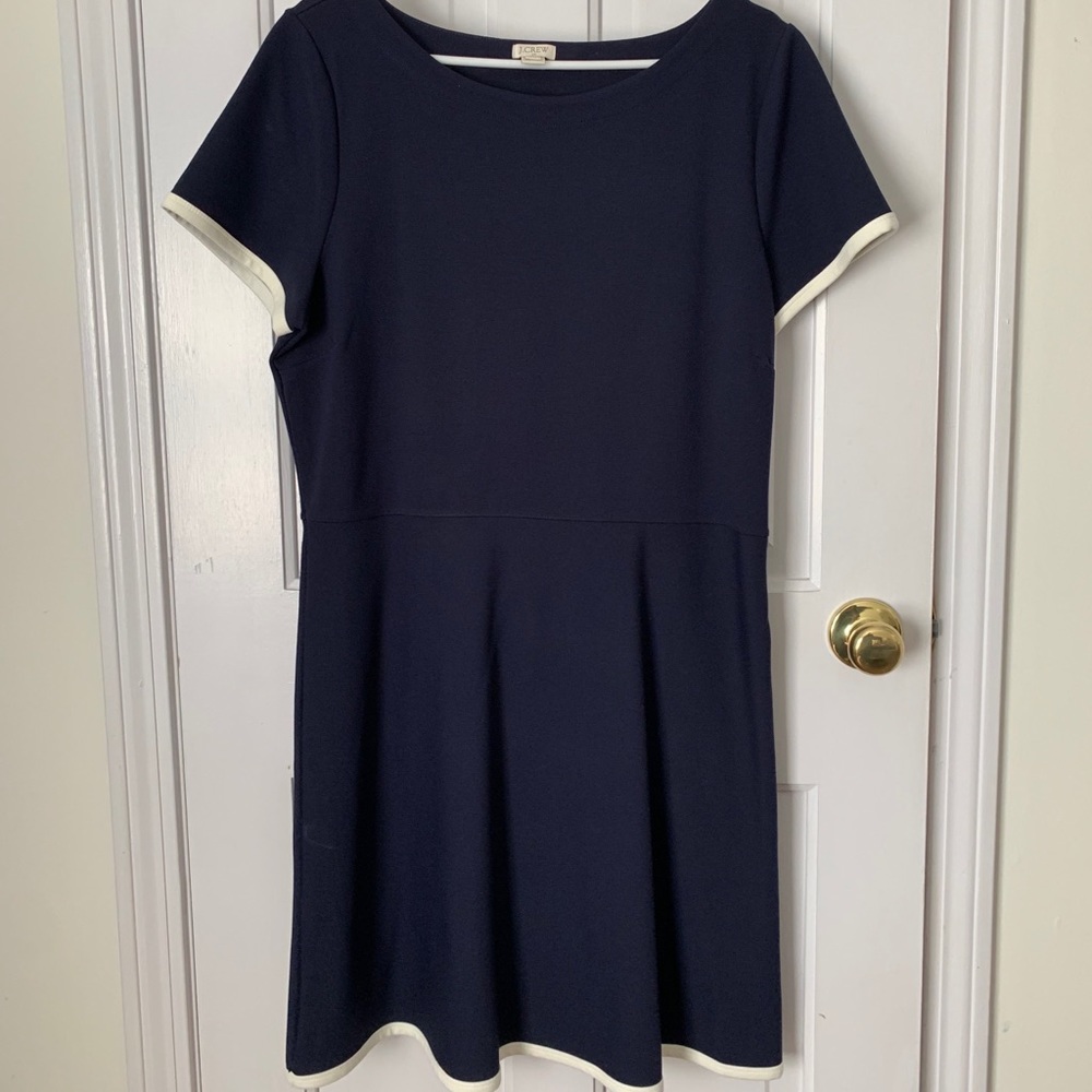 J. Crew Tipped Ponte Dress